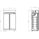 COMBISTEEL - Congélateur 2 portes en verre 960 l