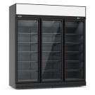 COMBISTEEL - Congélateur 3 portes en verre noir 1480 l