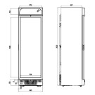 COMBISTEEL - Congélateur 1 porte en verre 382 l