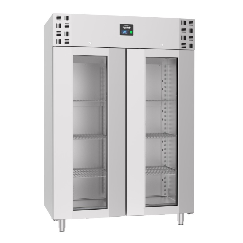 COMBISTEEL - Congélateur inox porte en verre mono block 1400 l