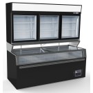 COMBISTEEL - Chambre murale froide/frigorifiques noir 3 portes en verre