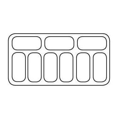 COMBISTEEL - Vitrine à creme glacée bali 9x5 ltr