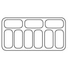 COMBISTEEL - Vitrine à creme glacée bali 9x5 ltr