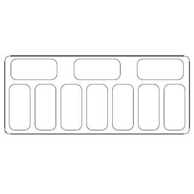 COMBISTEEL - Vitrine à creme glacée curacao 10x5 ltr