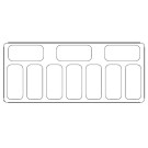 COMBISTEEL - Vitrine à creme glacée curacao 10x5 ltr
