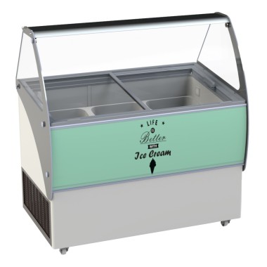 COMBISTEEL - Vitrine à crème glacée malta 13 x 5 litres