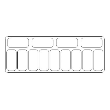 COMBISTEEL - Vitrine à crème glacée cuba 13 x 5 l