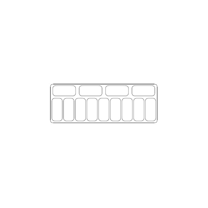 COMBISTEEL - Vitrine à crème glacée cuba 13 x 5 l