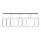 COMBISTEEL - Vitrine à crème glacée cuba 13 x 5 l