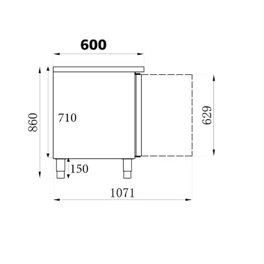 COMBISTEEL - Table réfrigérée inox 2 portes