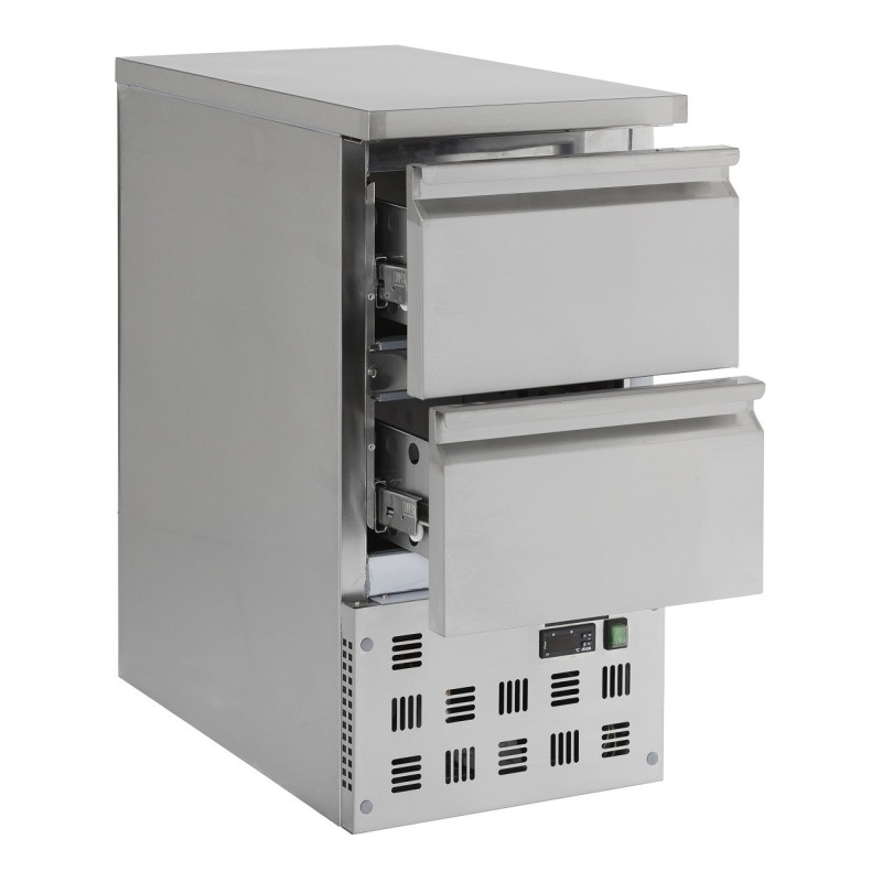 COMBISTEEL - Table réfrigérée inox 2 tiroirs