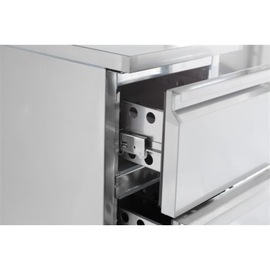 COMBISTEEL - Table réfrigérée inox 2 tiroirs