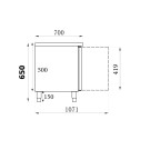 COMBISTEEL - Table réfrigérée 650 mm haute 4 portes