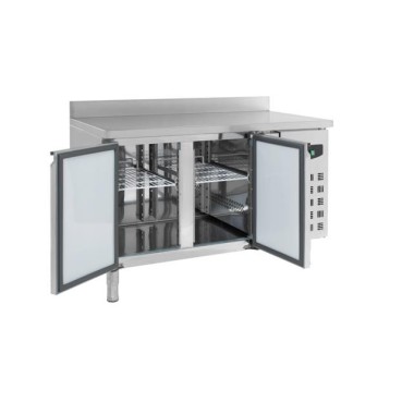 COMBISTEEL - Table réfrigérée bord relevé 2 portes