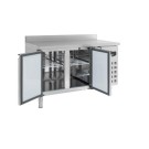 COMBISTEEL - Table réfrigérée bord relevé 2 portes