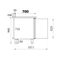 COMBISTEEL - Table réfrigérée bord relevé 2 portes