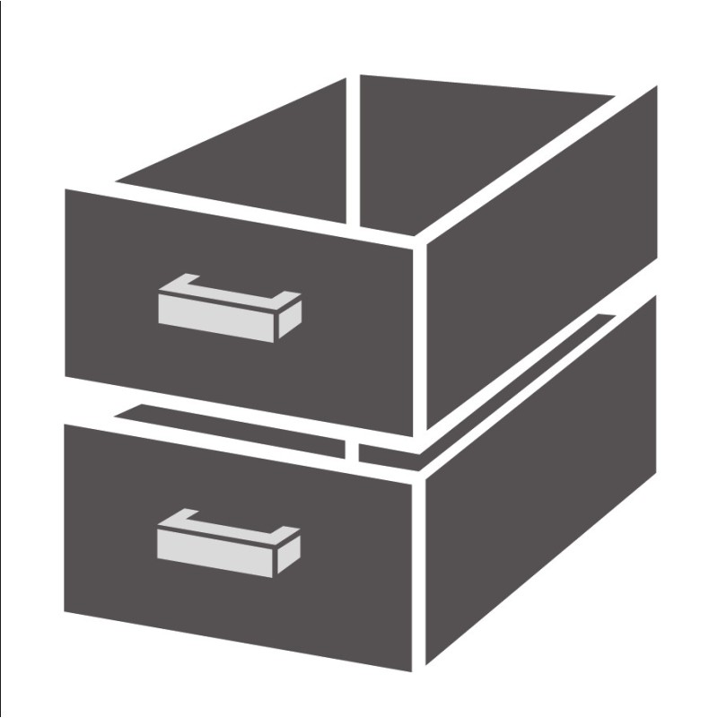Bloc de tiroirs 1/2 standard - Combisteel