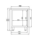 COMBISTEEL - 700 table réfrigérée 4 portes excl. moteur