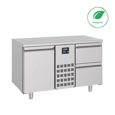COMBISTEEL - 700 table réfrigérée 1 porte et 2 tiroirs monoblock energy line