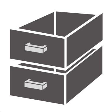 COMBISTEEL - Bloc de tiroirs 1/2 monoblock soft closing