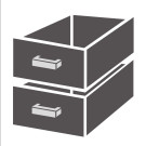 COMBISTEEL - Bloc de tiroirs 1/2 monoblock soft closing