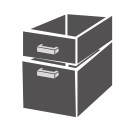 COMBISTEEL - Bloc de tiroirs 2/3 monoblock soft closing