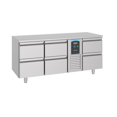 COMBISTEEL - Table réfrigérée 6 tiroirs monoblock