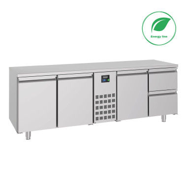 COMBISTEEL - Table réfrigérée inox 3 portes et 2 tiroirs energy line