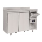 COMBISTEEL - Table réfrigérée inox 2 portes avec tiroir à café