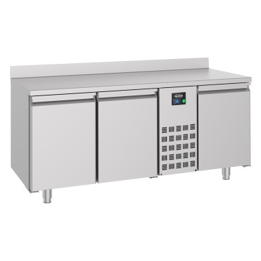 COMBISTEEL - Table réfrigérée bord relevé 3 portes mono block
