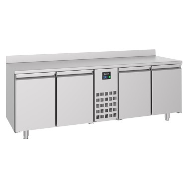 COMBISTEEL - Table réfrigérée bord relevé 4 portes mono block