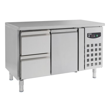 COMBISTEEL - Table réfrigérée 1 porte et 2 tiroirs inox
