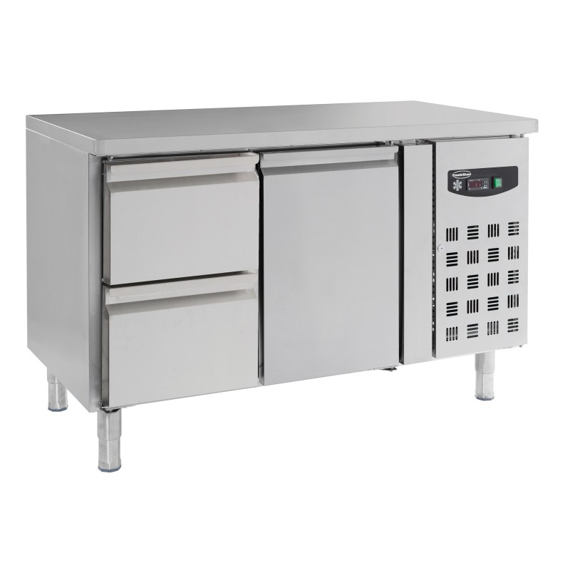 COMBISTEEL - Table réfrigérée 1 porte et 2 tiroirs inox