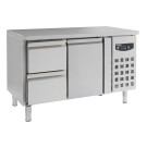 COMBISTEEL - Table réfrigérée 1 porte et 2 tiroirs inox