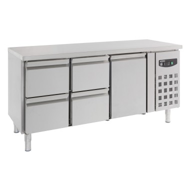 COMBISTEEL - Table réfrigérée 1 porte et 4 tiroirs