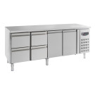 COMBISTEEL - Table réfrigérée 2 portes et 4 tiroirs