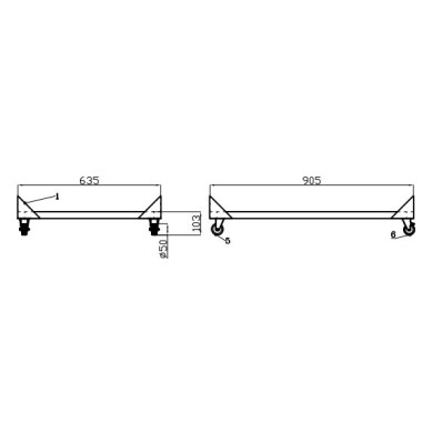 COMBISTEEL - Support pour saladette 2 portes