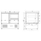 COMBISTEEL - Table réfrigérée 1 porte et 2 tiroirs