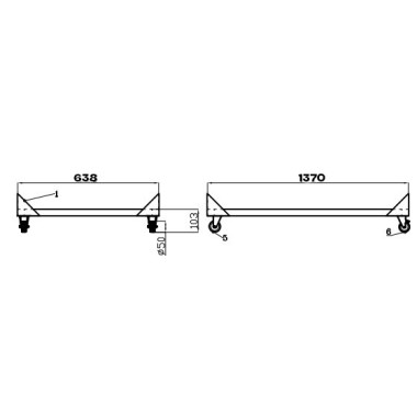 COMBISTEEL - Support pour saladette 3 portes