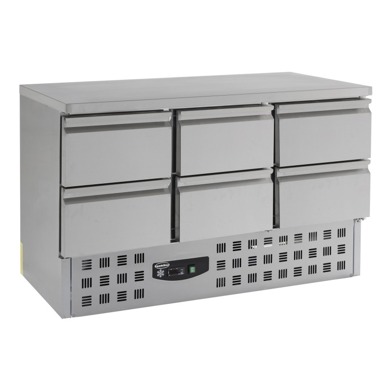 COMBISTEEL - Table réfrigérée 6 tiroirs inox