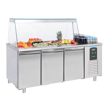 COMBISTEEL - Saladette 3 portes 4x 1/1gn récipient