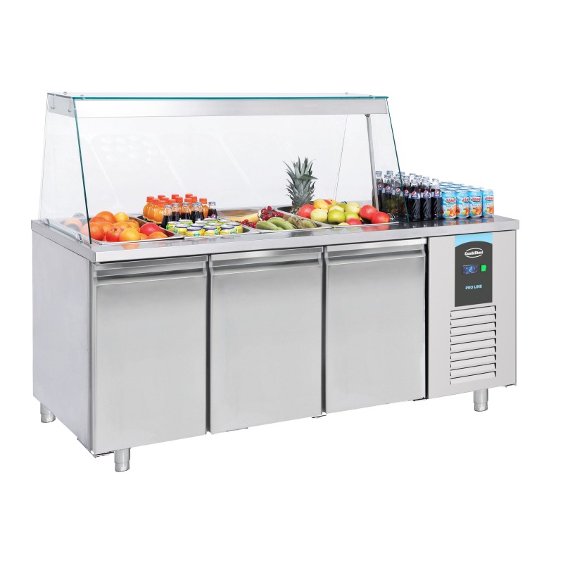 COMBISTEEL - Saladette 3 portes 4x 1/1gn récipient