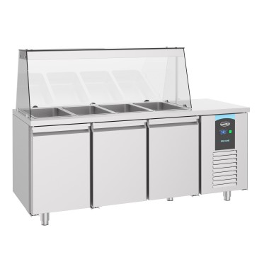 COMBISTEEL - Saladette 3 portes 4x 1/1gn récipient