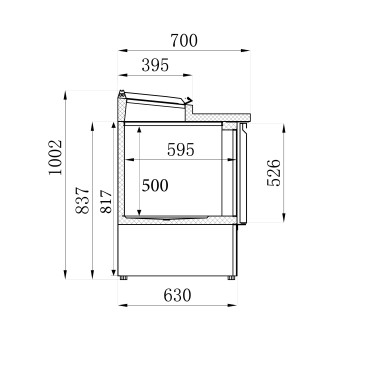 COMBISTEEL - Saladette réfrigérée 3 portes