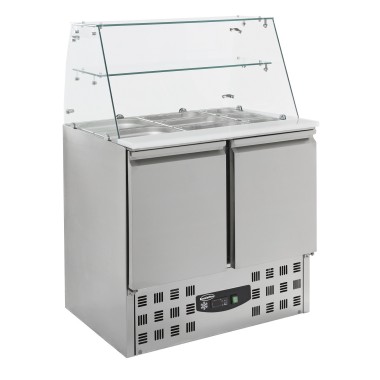 COMBISTEEL - Saladette réfrigérée avec verre 2 portes
