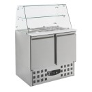 COMBISTEEL - Saladette réfrigérée avec verre 2 portes