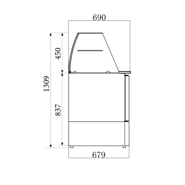 COMBISTEEL - Saladette réfrigérée avec verre 2 portes