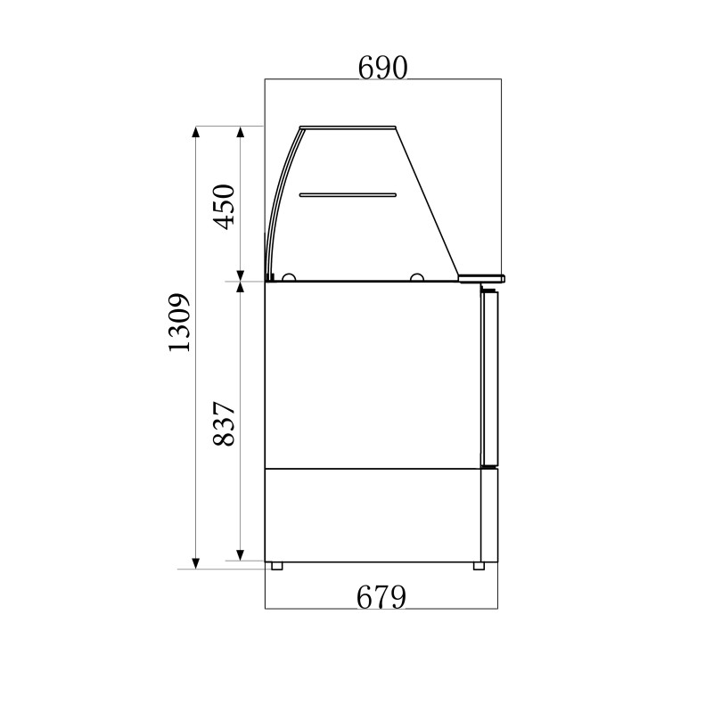 COMBISTEEL - Saladette réfrigérée avec verre 2 portes