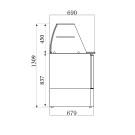 COMBISTEEL - Saladette réfrigérée avec verre 2 portes