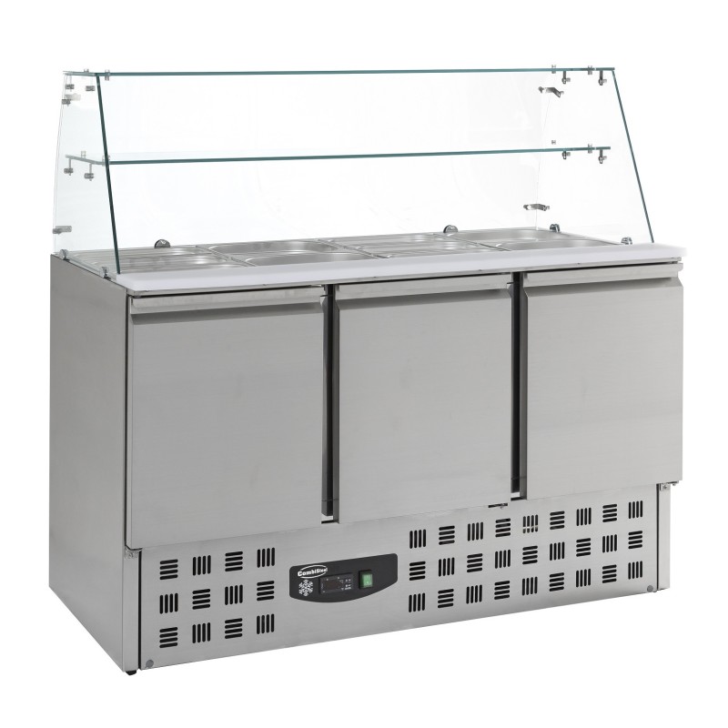 COMBISTEEL - Saladette réfrigéree avec verre 3 portes